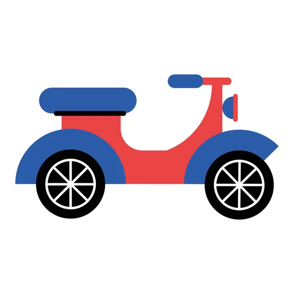 Red Motorcycle Mean Transport Icon — Stock Vector