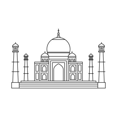 taj mahal famous landmark icon