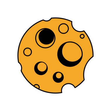 uzay göktaşı izole edilmiş simge