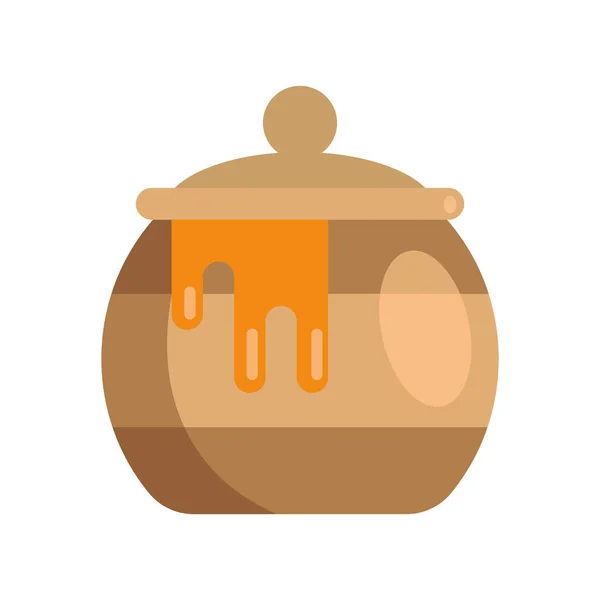 Sweet Honey Pot Delicious Icon — Stock vektor