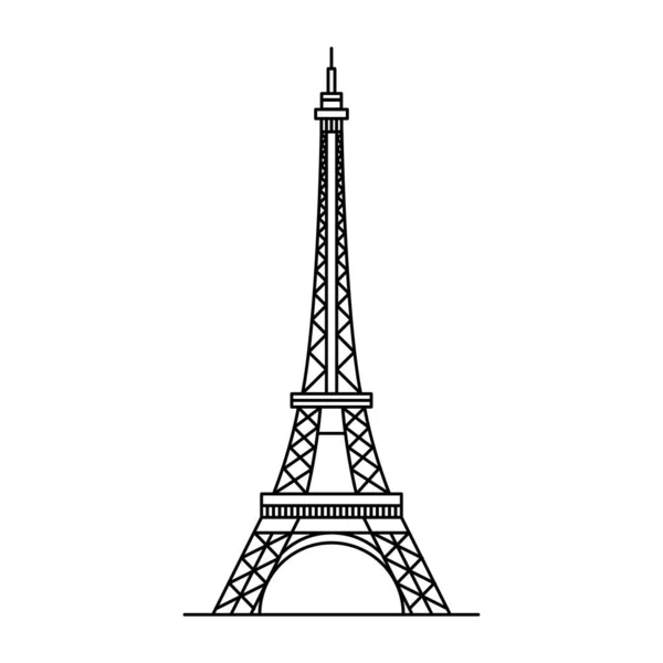 Eiffel Tower Famous Landmark Icon — Stok Vektör