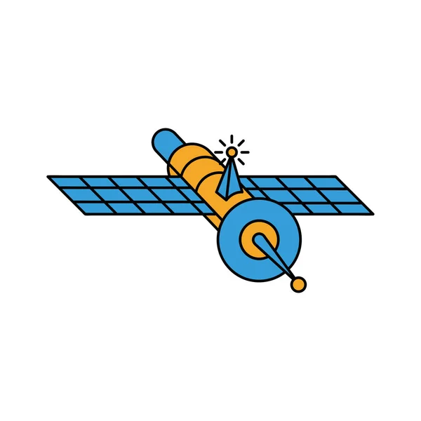 Communication Satellite Space Outer Icon — Stockový vektor