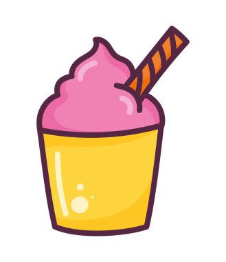 Pembe dondurma leziz ikon