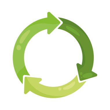 green recycle arrows around icon