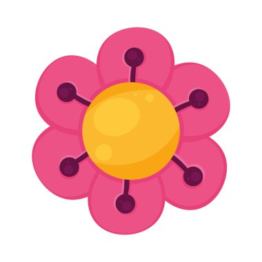 pembe çiçek dekoratif doğa simgesi