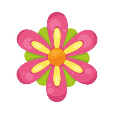 pembe çiçek hippi tarzı simge