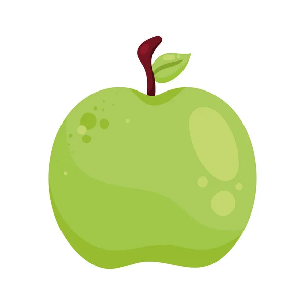 Groene Appel Vers Fruit Icoon — Stockvector