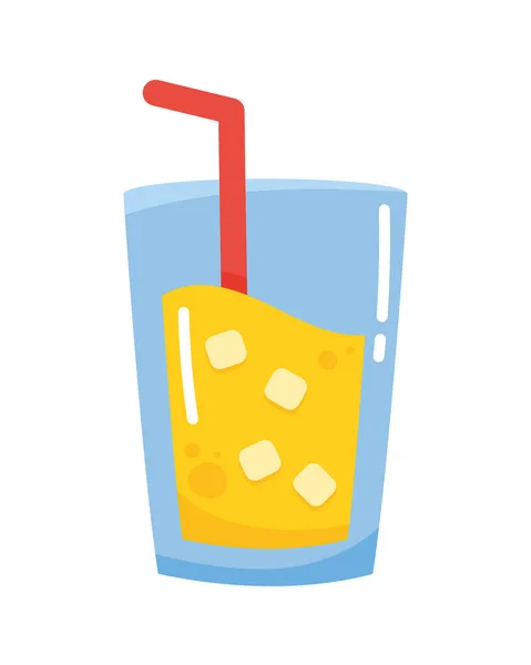 Juice Fruit Drink Glass — Stock Vector