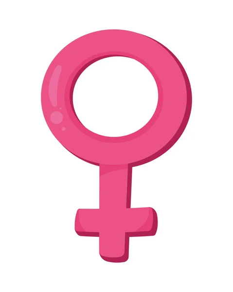 Icône Symbole Genre Féminin Rose — Image vectorielle