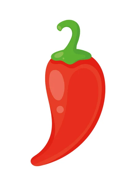 Röd Chili Peppar Grönsak Ikon — Stock vektor