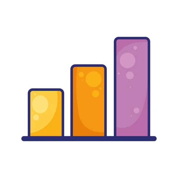 Barres Statistiques Infographie Information Icône — Image vectorielle