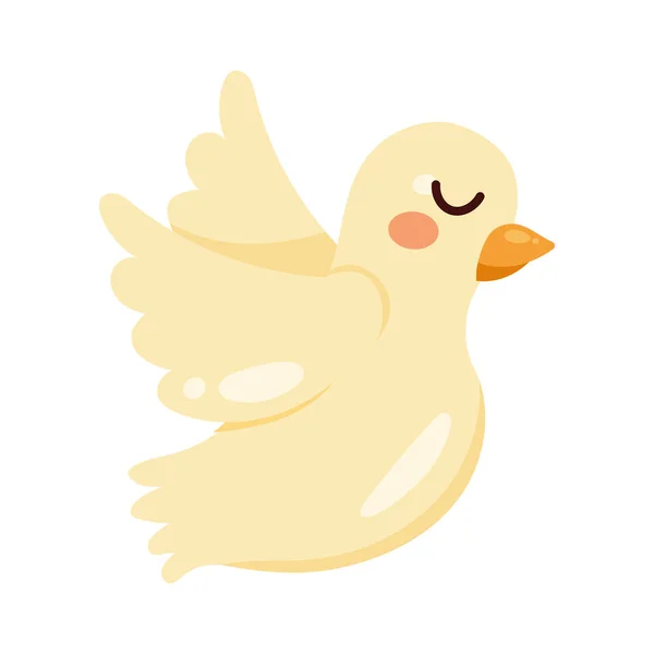 Tatlı Güvercin Kuş Uçan Ikonu — Stok Vektör