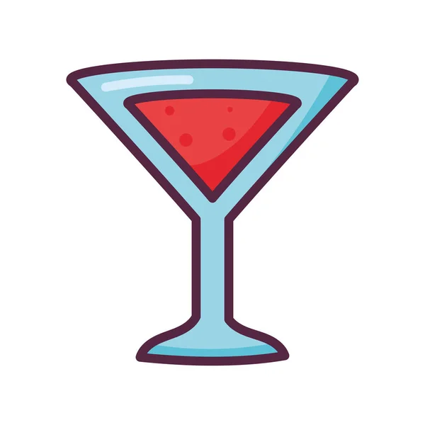 Red Cocktail Drink Cup Icon — Stok Vektör