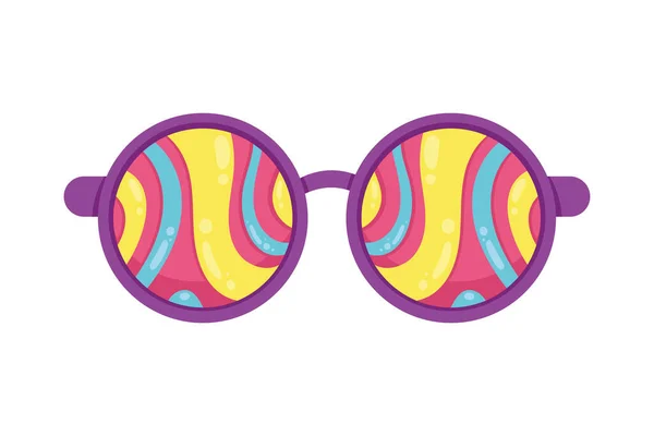 Hippie Óculos Sol Ícone Moda Acessório — Vetor de Stock