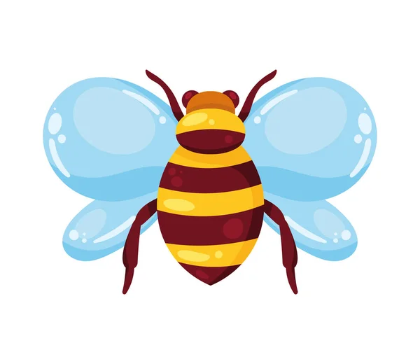 Cute Honeybee Insect Flying Animal — Stockvektor