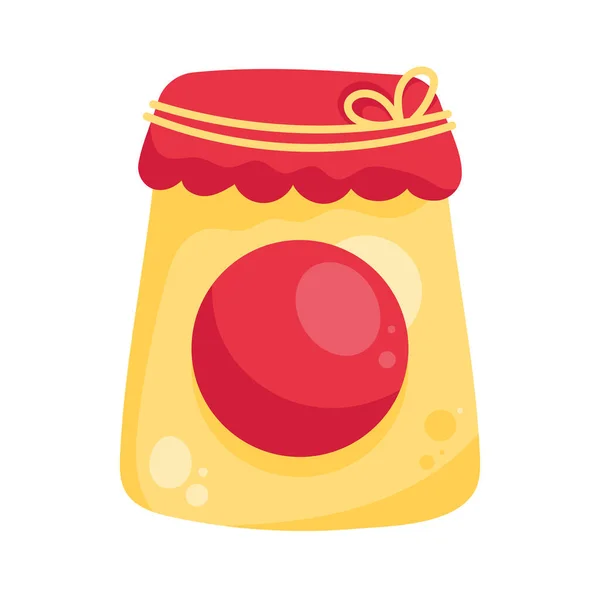 Jam Preserve Pot Delicious Icon — Vetor de Stock