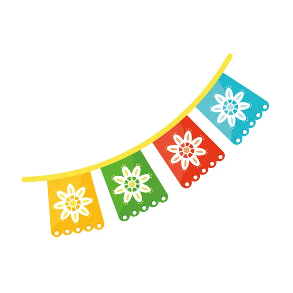 Mexican Celebration Garlands Hang Icon — стоковий вектор