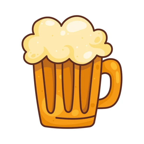 Beer Jar Foam Icon — Stock Vector