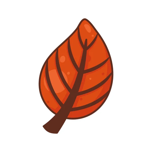 Red Autumn Leaf Seasonal Icon — Archivo Imágenes Vectoriales