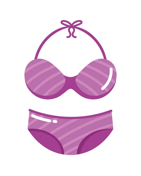 Purple Swimsuit Fashion Accessory Icon — Vetor de Stock