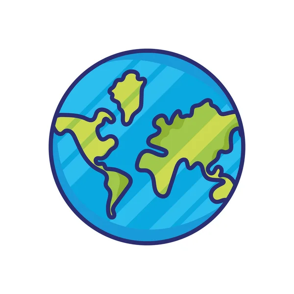 Світ Планета Земля Ізольована Ікона — стоковий вектор