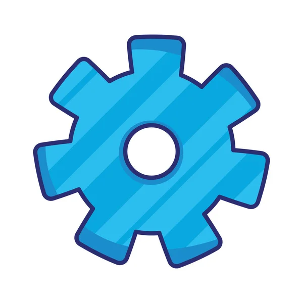 Blue Gear Setting Machine Icon — 图库矢量图片
