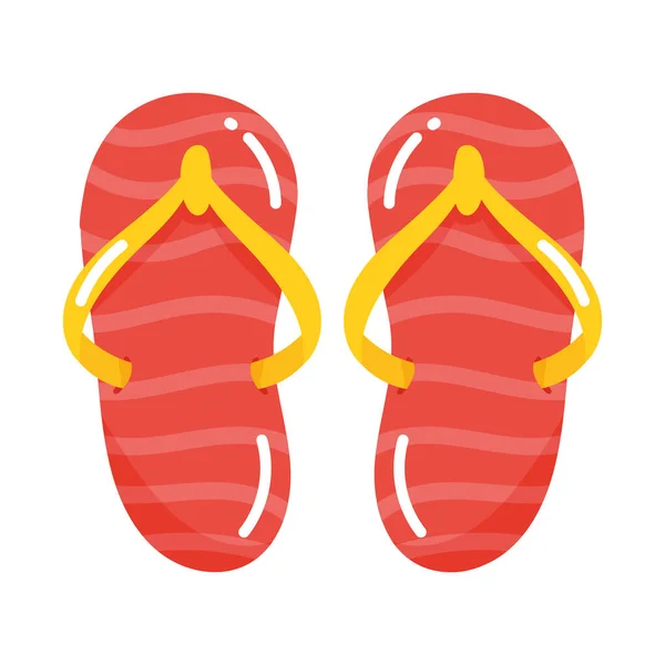 Chanclas Rojas Accesorios Icono — Archivo Imágenes Vectoriales