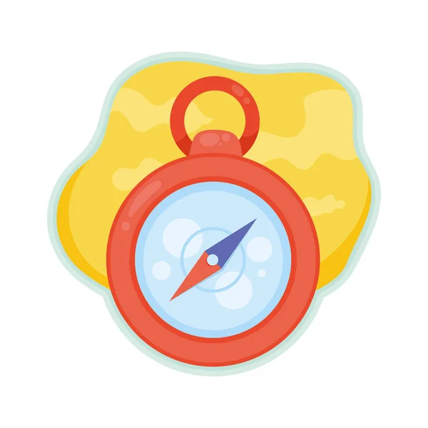 Compass Guide Adventure Badge Icon — Vetor de Stock