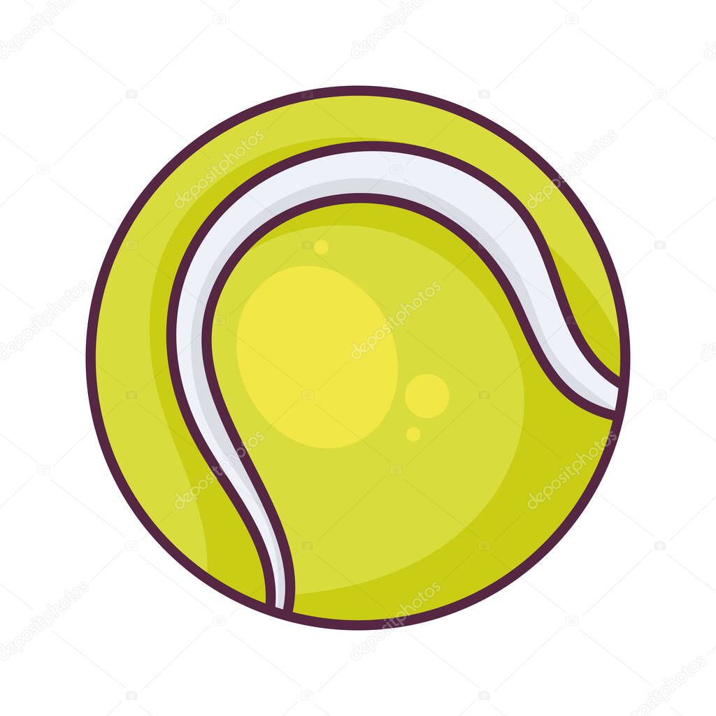 tennis sport ball equiment icon