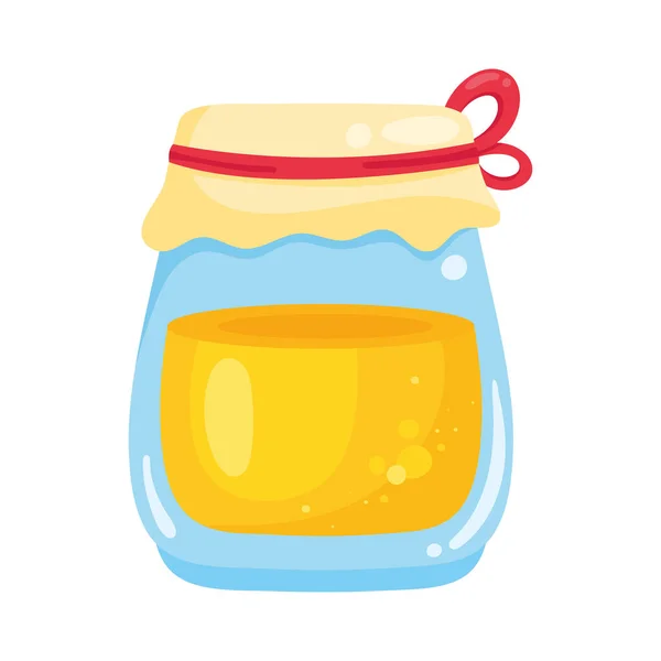 Sweet Honey Jar Container Icon — Stock Vector
