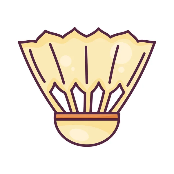 Badminton Sport Ball Equipment Icon — Stockvektor