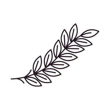 Yapraklı dal doğa simgesi