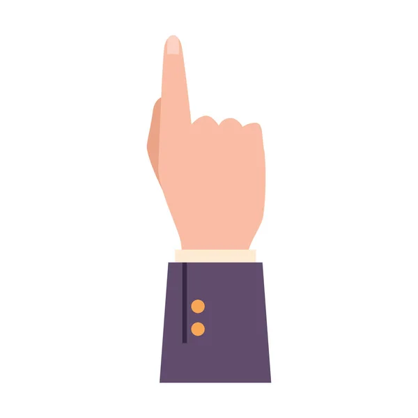 Business Hand Indexing Gesture Icon — Vector de stock