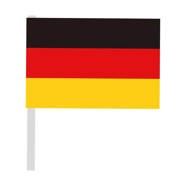 Bandera Alemania Icono Polo — Vector de stock