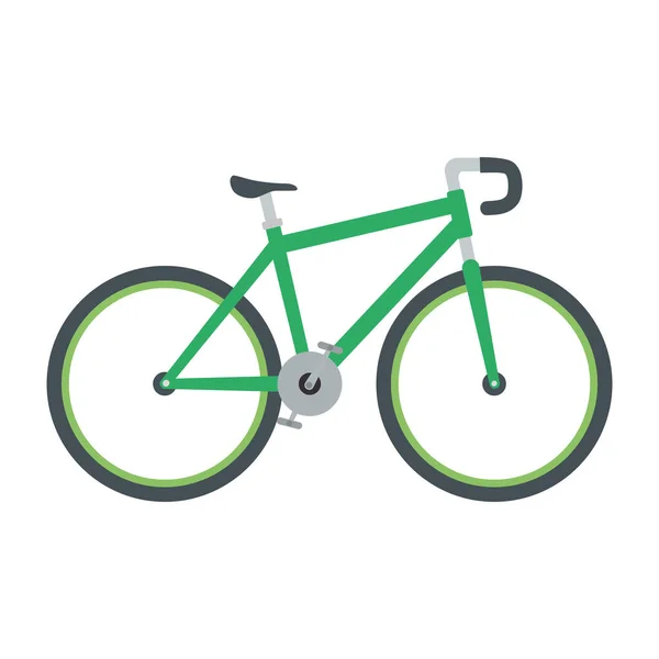 Green Bicycle Race Sport Icon — Stock Vector