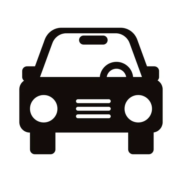 Car Front Vehicle Silhouette Icon — Stock Vector