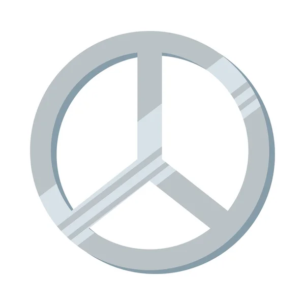 Peace Symbol Gray Color Icon — Stok Vektör