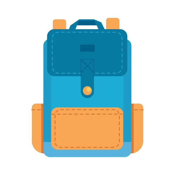 Blue Travelbag Accessory Isolated Icon — Archivo Imágenes Vectoriales