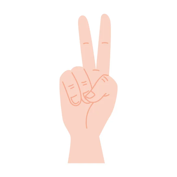 手和平和爱的象征 — 图库矢量图片