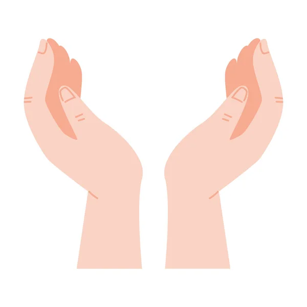 Χέρια Ανθρώπινο Προστατευτικό Εικονίδιο Χειρονομία — Διανυσματικό Αρχείο