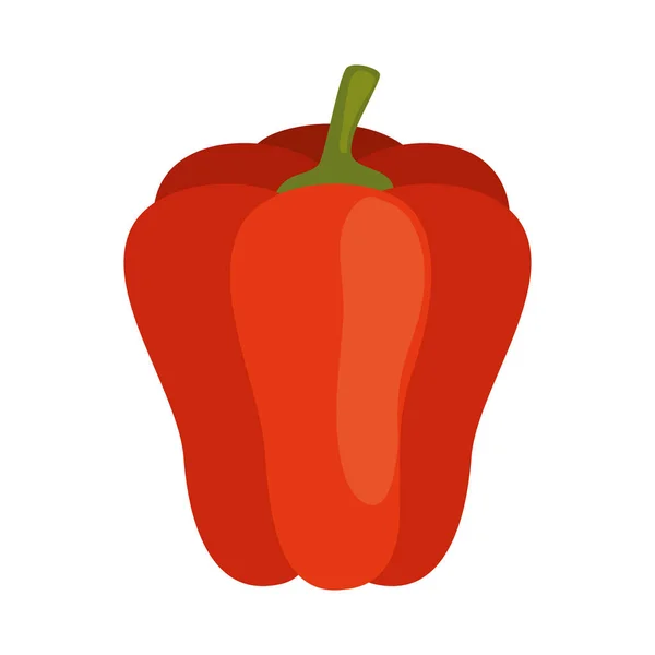 Red Pepper Fresh Vegetable Nature Icon — Vetor de Stock