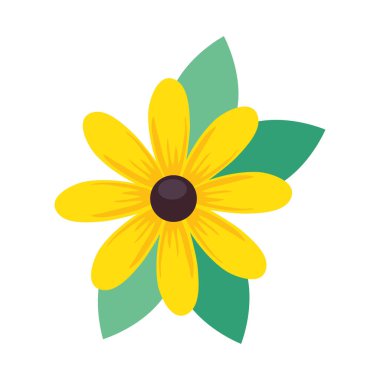 Sarı çiçek bahçesi doğa ikonu