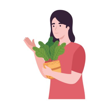 Ev bitkisi ekoloğu olan kız