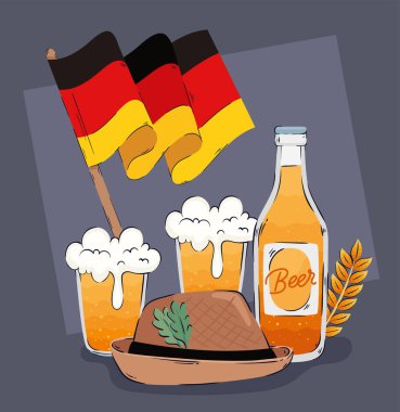 Oktoberfest ikonlu kutlama posteri