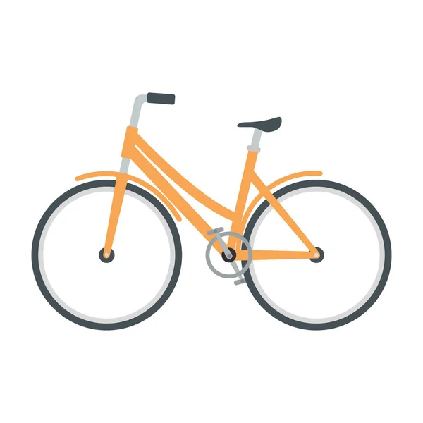 Orange Bicycle Sport Vehicle Icon — стоковый вектор
