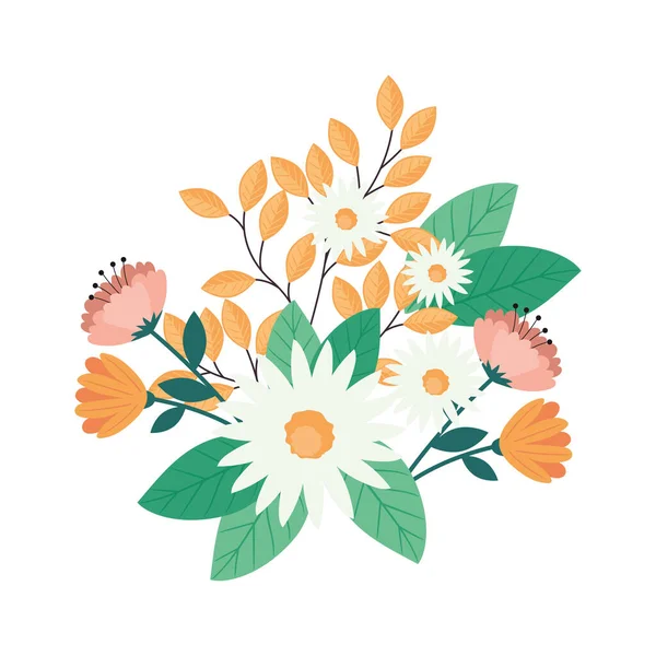 Colorful Flowers Garden Decoration Icon — стоковый вектор