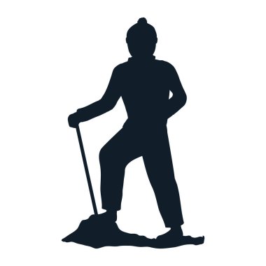 Gezgin karakter siluet biçimi simgesi