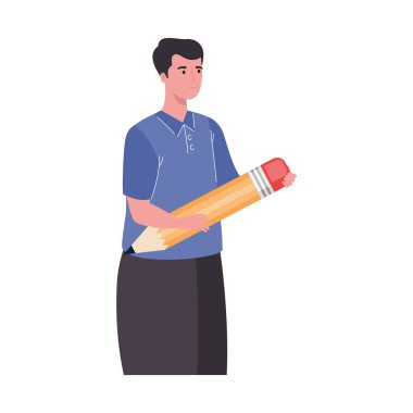 Kalem tedarik karakteri olan adam