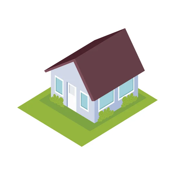 Cute House Isometric Construction Icon — Archivo Imágenes Vectoriales