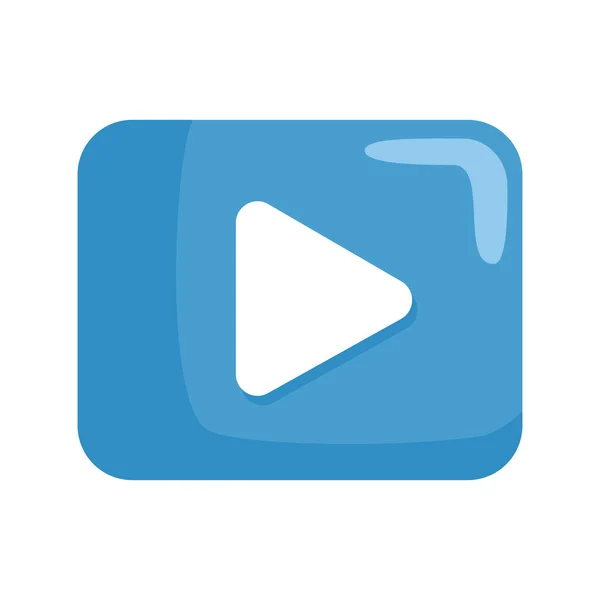 Play Button Blue Isolated Icon — ストックベクタ